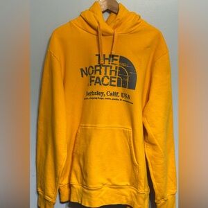 THE NORTH FACE MENS HOODED SWEATSHIRT YELLOW/GOLD SIZE LARGE